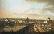 Bernardo Bellotto Vienna,Seen from the Belvedere Palace oil on canvas